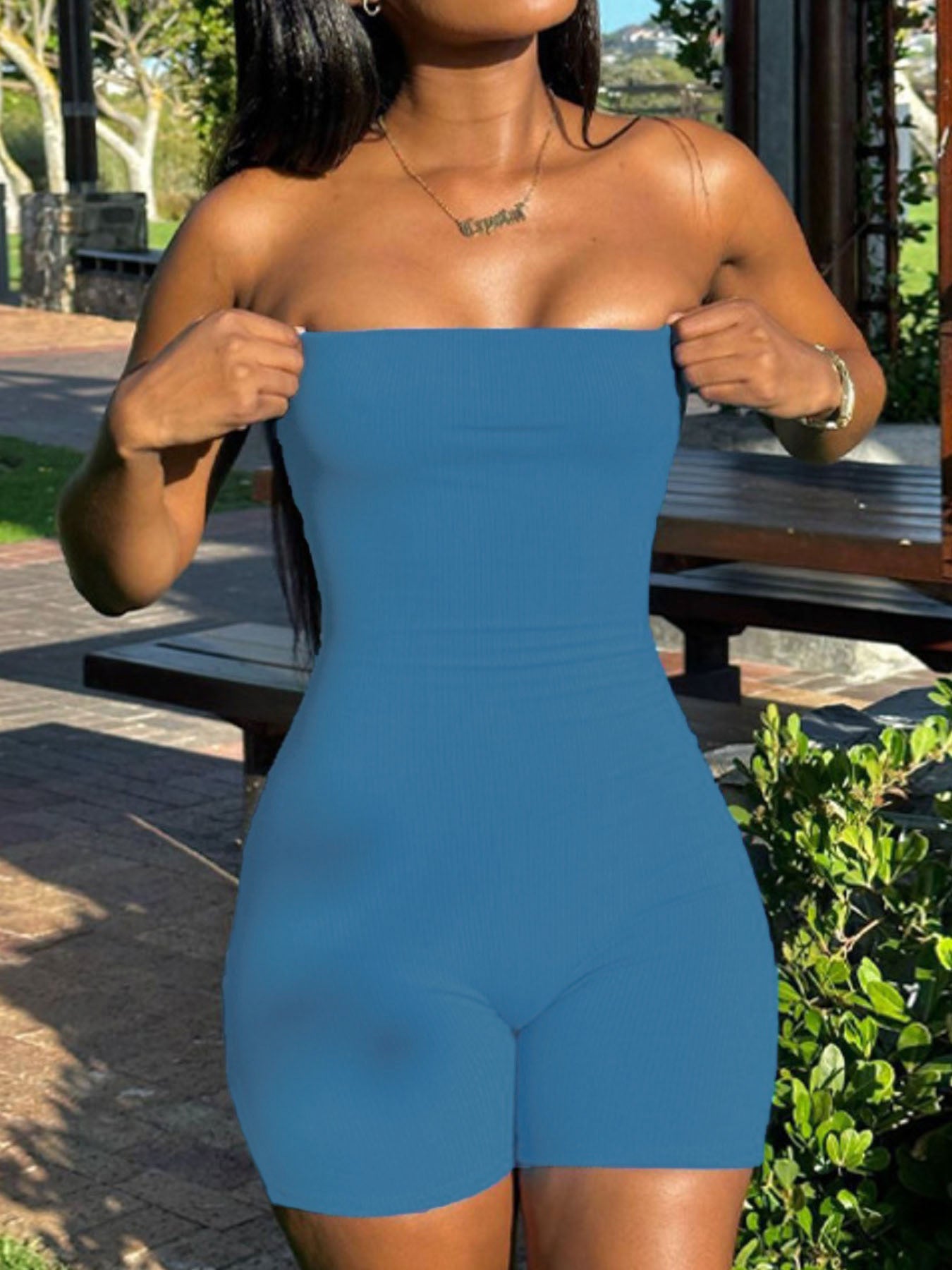 Sleeveless Ribbed Bodycon Jumpsuit