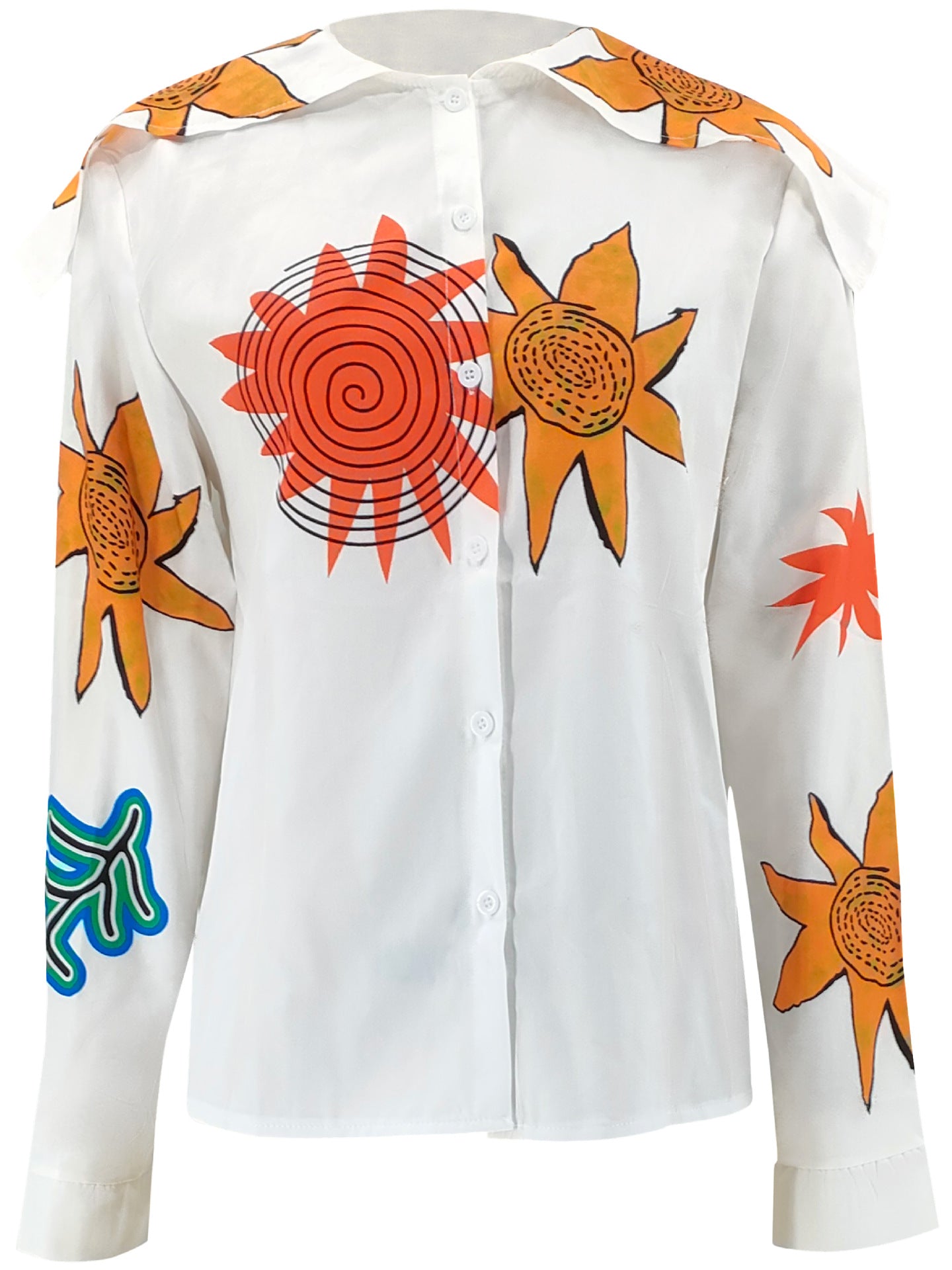 Colorful Printed Button-Down Shirt