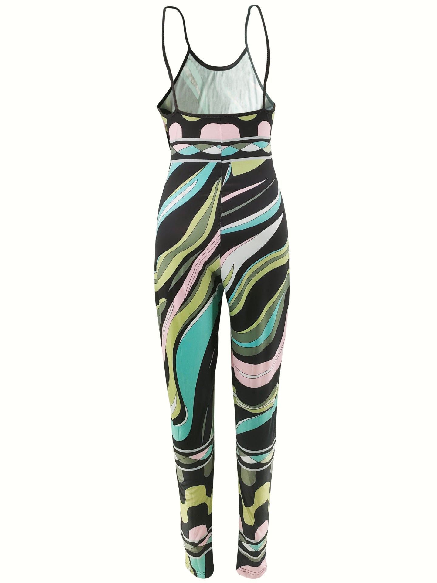 Abstract Pattern Sleeveless Jumpsuit