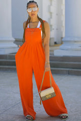 Pleated Wide-leg Jumpsuit