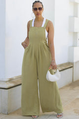 Pleated Wide-leg Jumpsuit