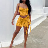 Ruffled Skirt and Crop Top Set