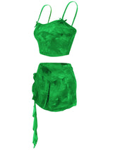 Ruffled Skirt and Crop Top Set