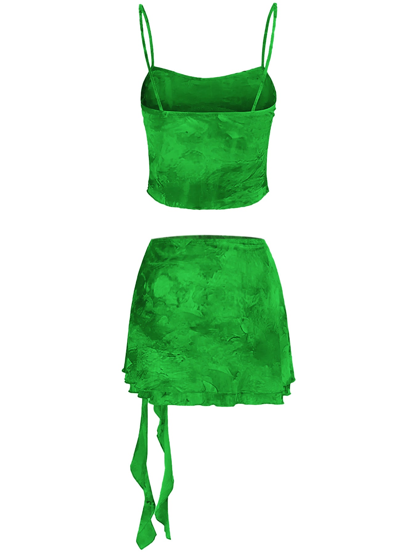 Ruffled Skirt and Crop Top Set