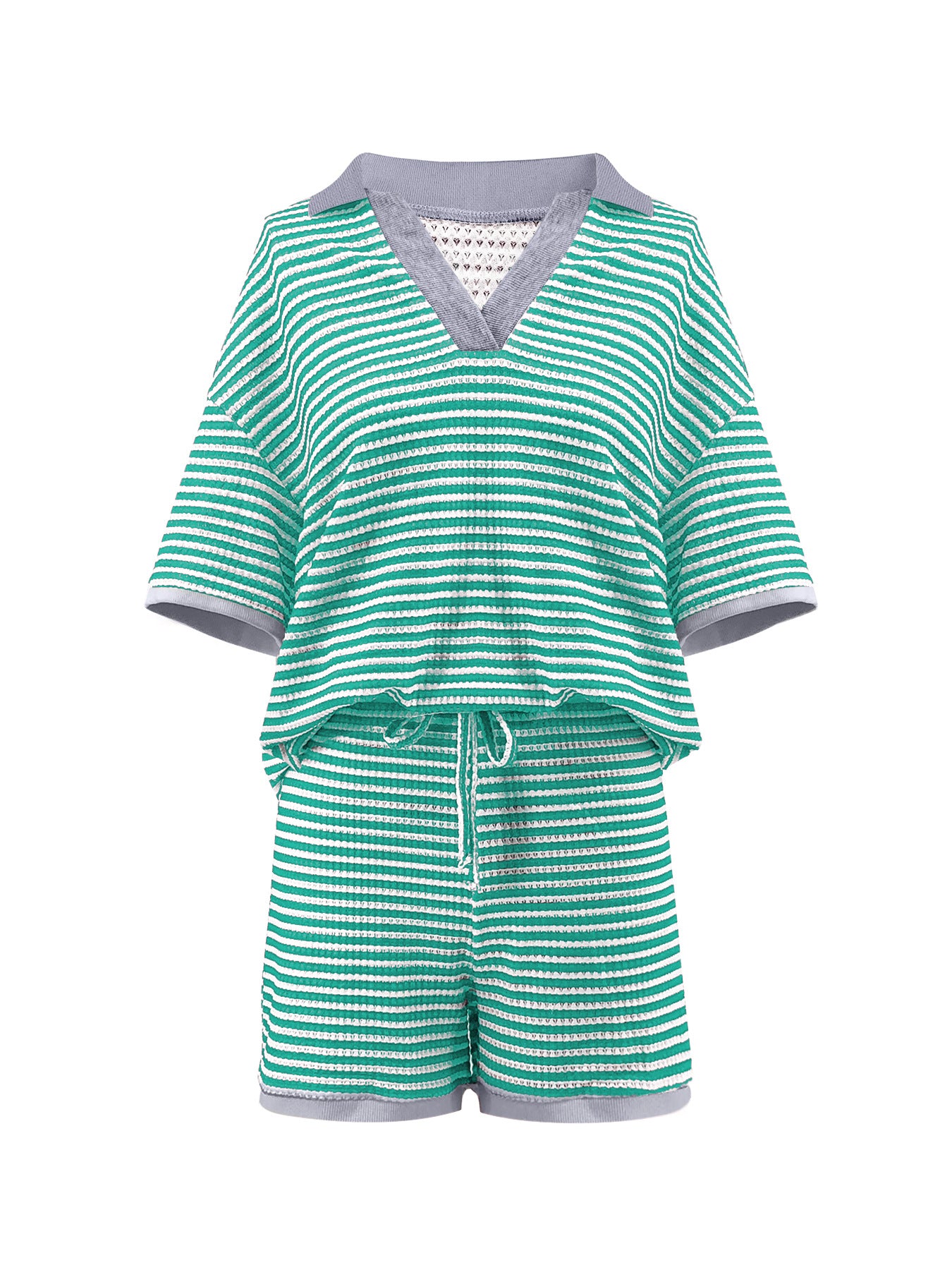 Striped Two-Piece Lounge Set