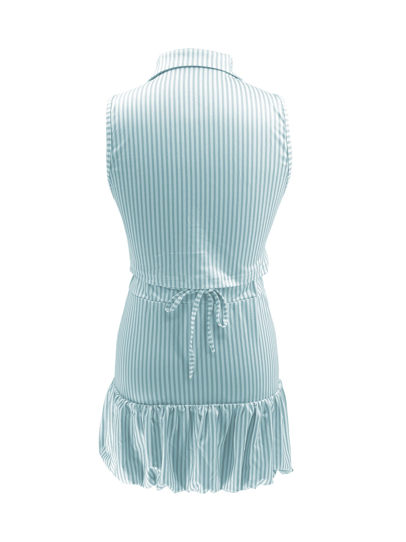 Striped Sleeveless Two-Piece Set