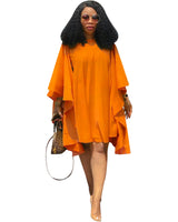 Vibrant Orange Luxe Kaftan Dress