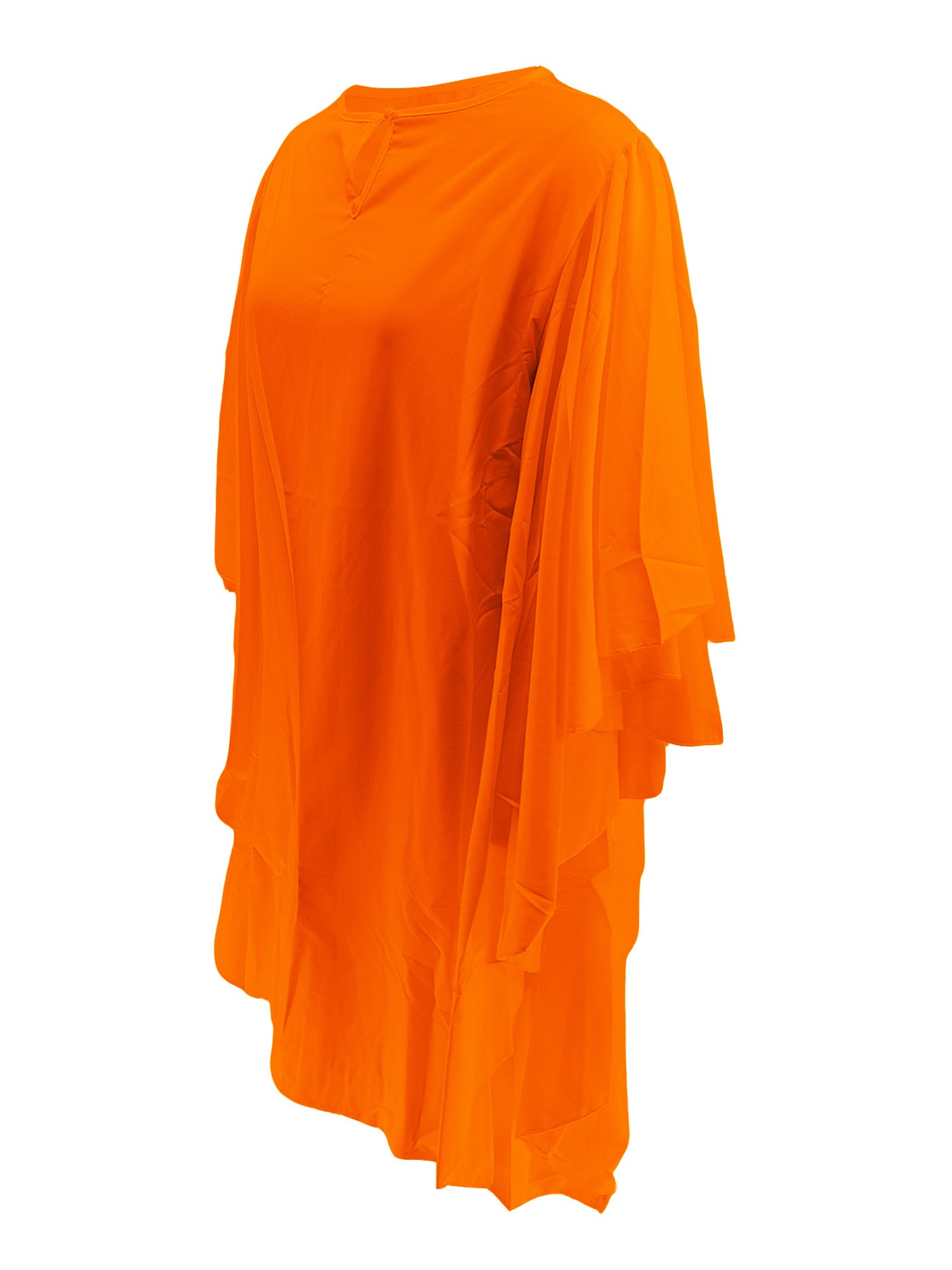 Vibrant Orange Luxe Kaftan Dress