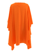 Vibrant Orange Luxe Kaftan Dress