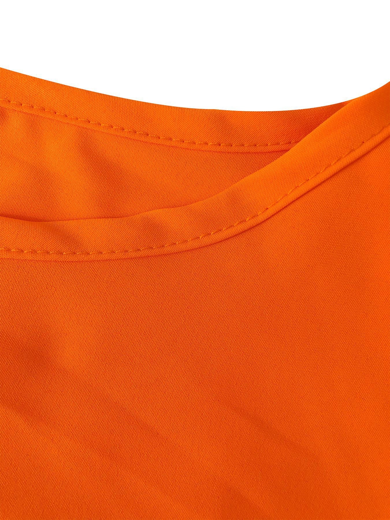 Vibrant Orange Luxe Kaftan Dress