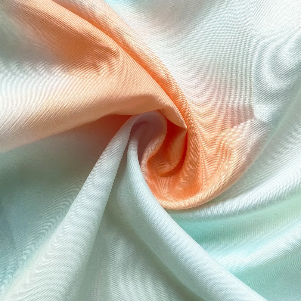 Tie-Dye Button-Up Dress with Slit