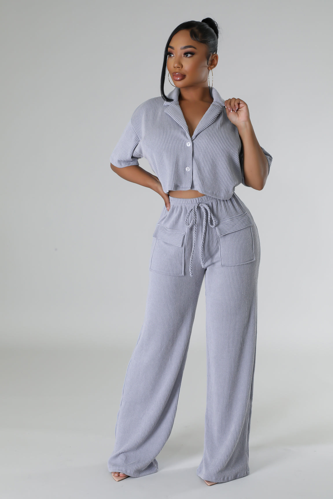 Striped Pattern Casual Lounge Set