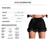 Luxurious Black Ruffled Shorts