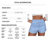 Blue High-Waisted Shorts
