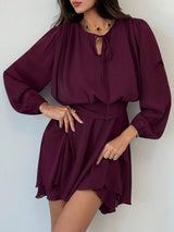 Long Sleeve Dress with Ruffle Hem
