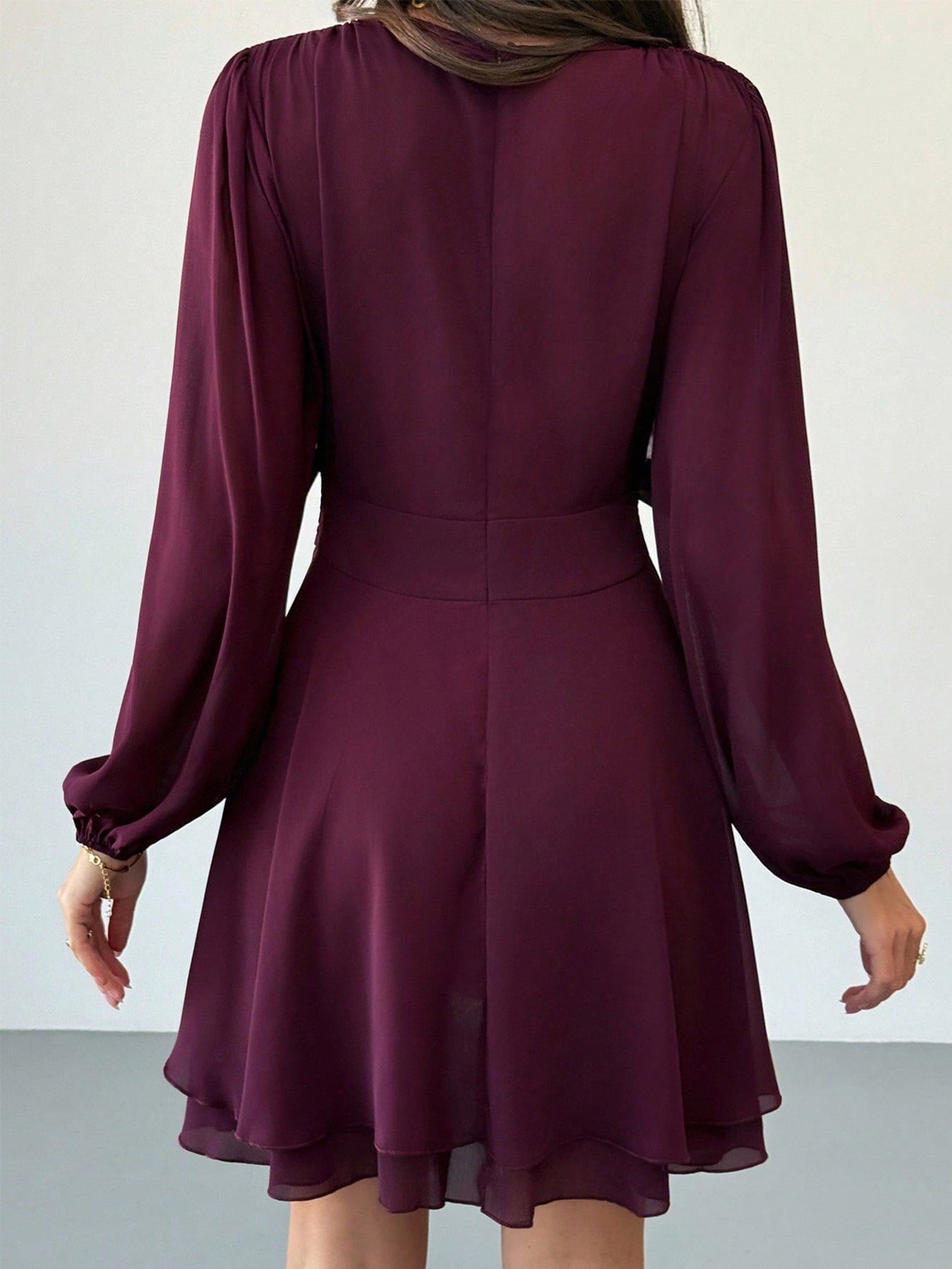 Long Sleeve Dress with Ruffle Hem
