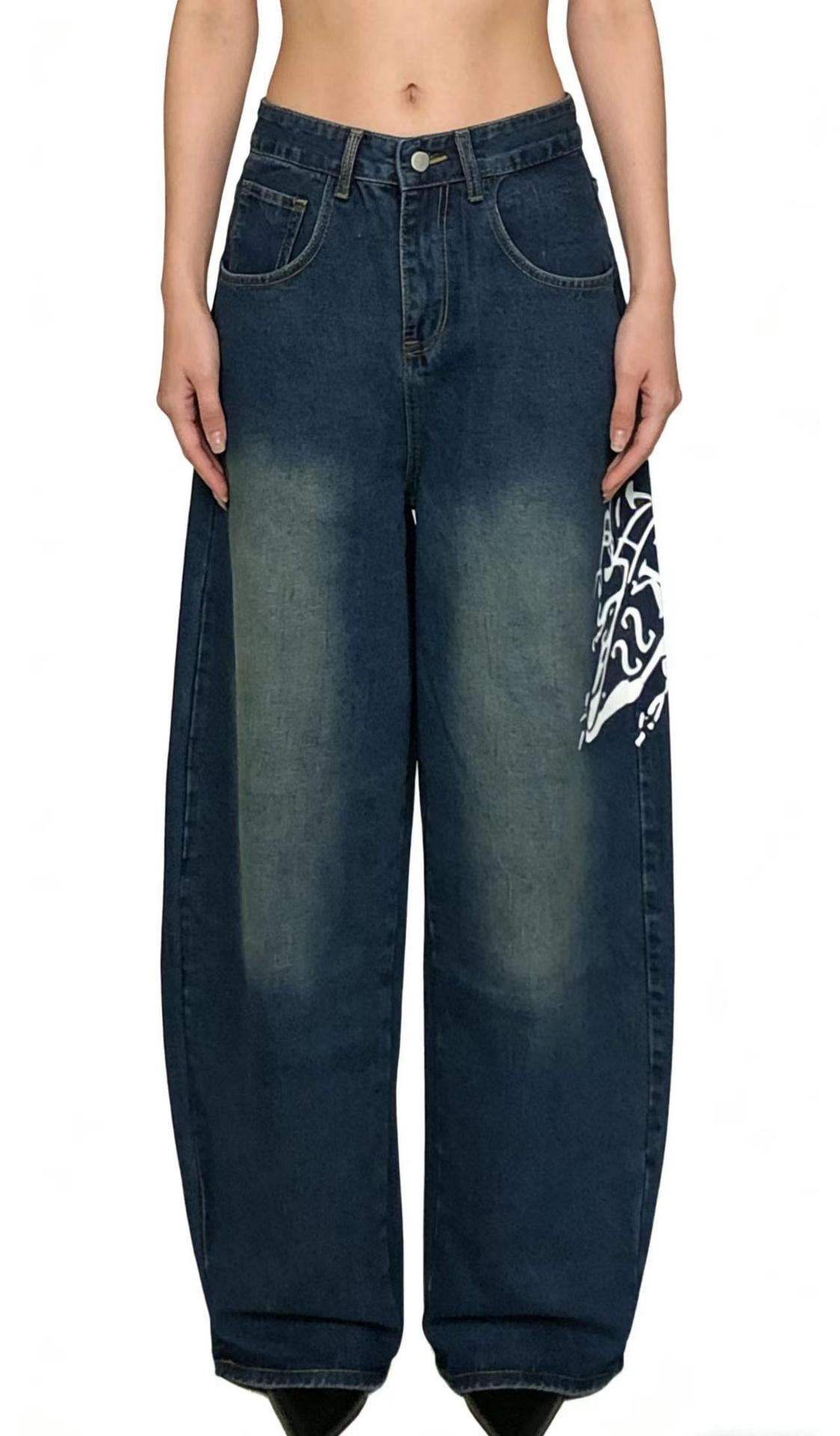 Wide Leg Denim Jeans