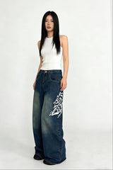 Wide Leg Denim Jeans