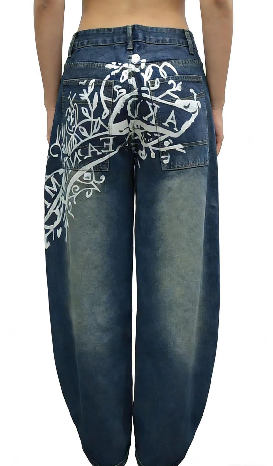 Wide Leg Denim Jeans