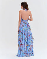 Flowing Floral Ruffled Maxi Dress