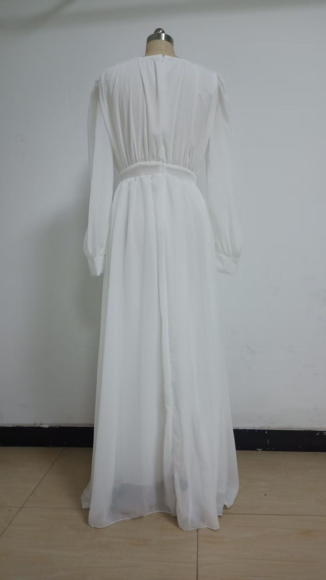 White Long Sleeve Wedding Dress