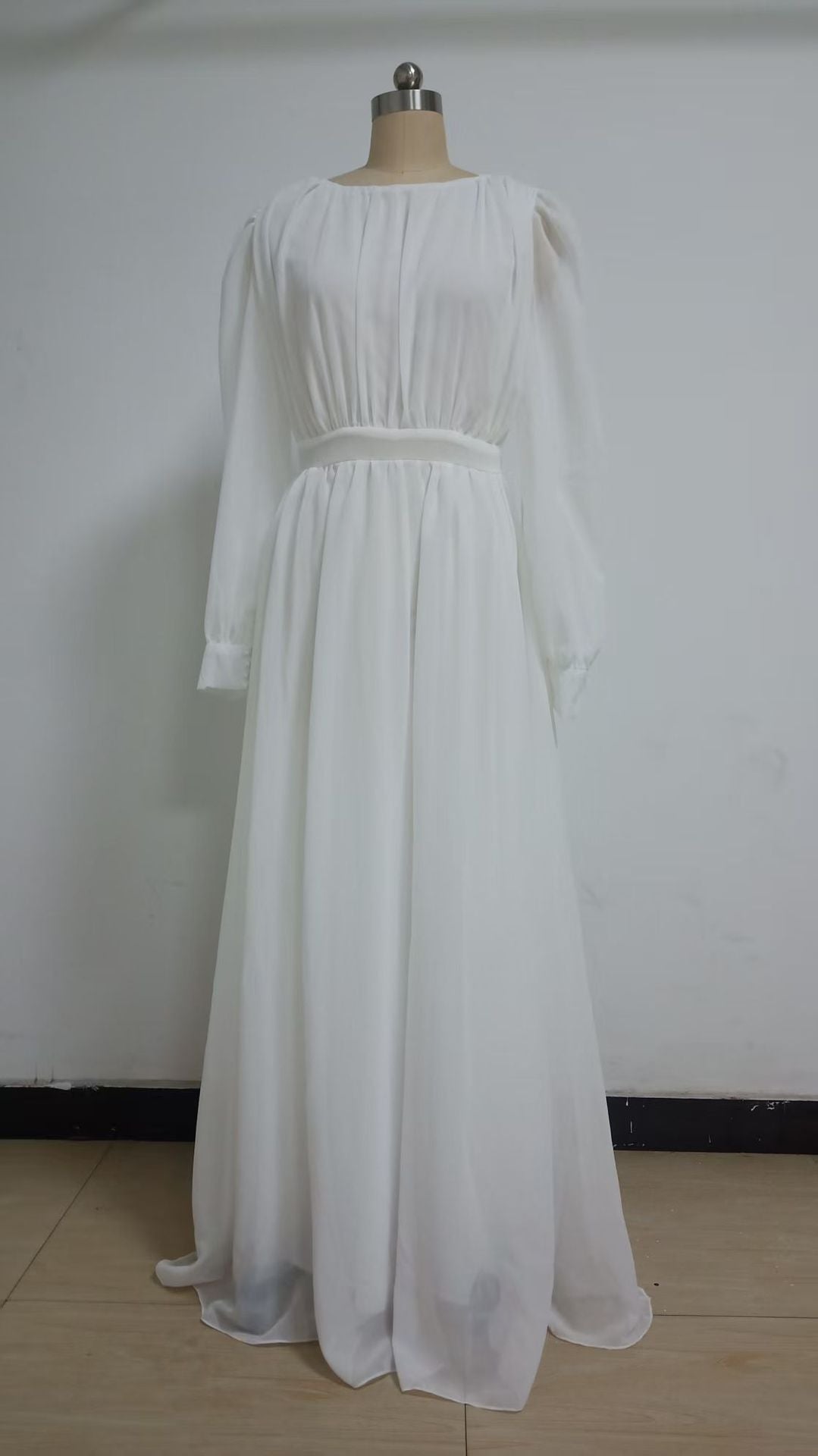 White Long Sleeve Wedding Dress