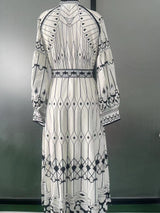 Chic Patterned Maxi Dress