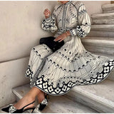 Chic Patterned Maxi Dress