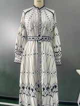 Chic Patterned Maxi Dress