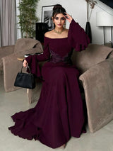 Elegant Off-Shoulder Evening Gown