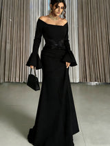 Elegant Off-Shoulder Evening Gown