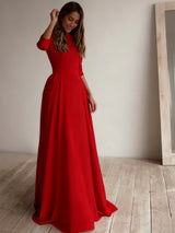 Classic Long-Sleeve Maxi Dress