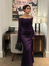 Off-Shoulder Evening Gown