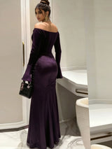 Off-Shoulder Evening Gown