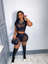 Mesh Two-Piece Set