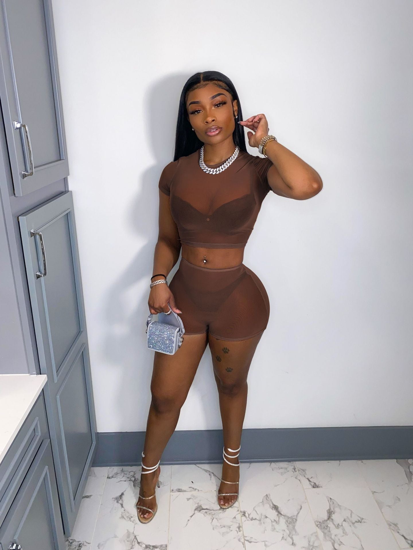 Mesh Two-Piece Set