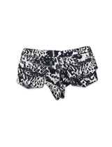 Animal Print High-Waisted Shorts