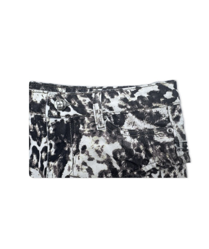 Animal Print High-Waisted Shorts