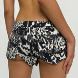 Animal Print High-Waisted Shorts