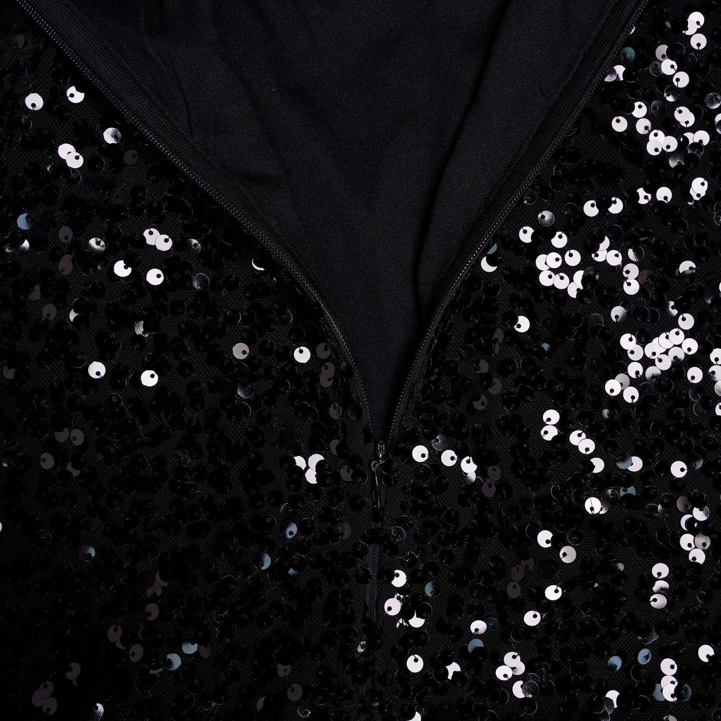 Glamorous Black Sequin Evening Gown