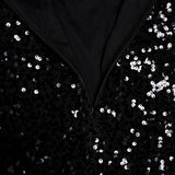 Glamorous Black Sequin Evening Gown