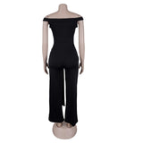 Off-Shoulder Black Jumpsuit