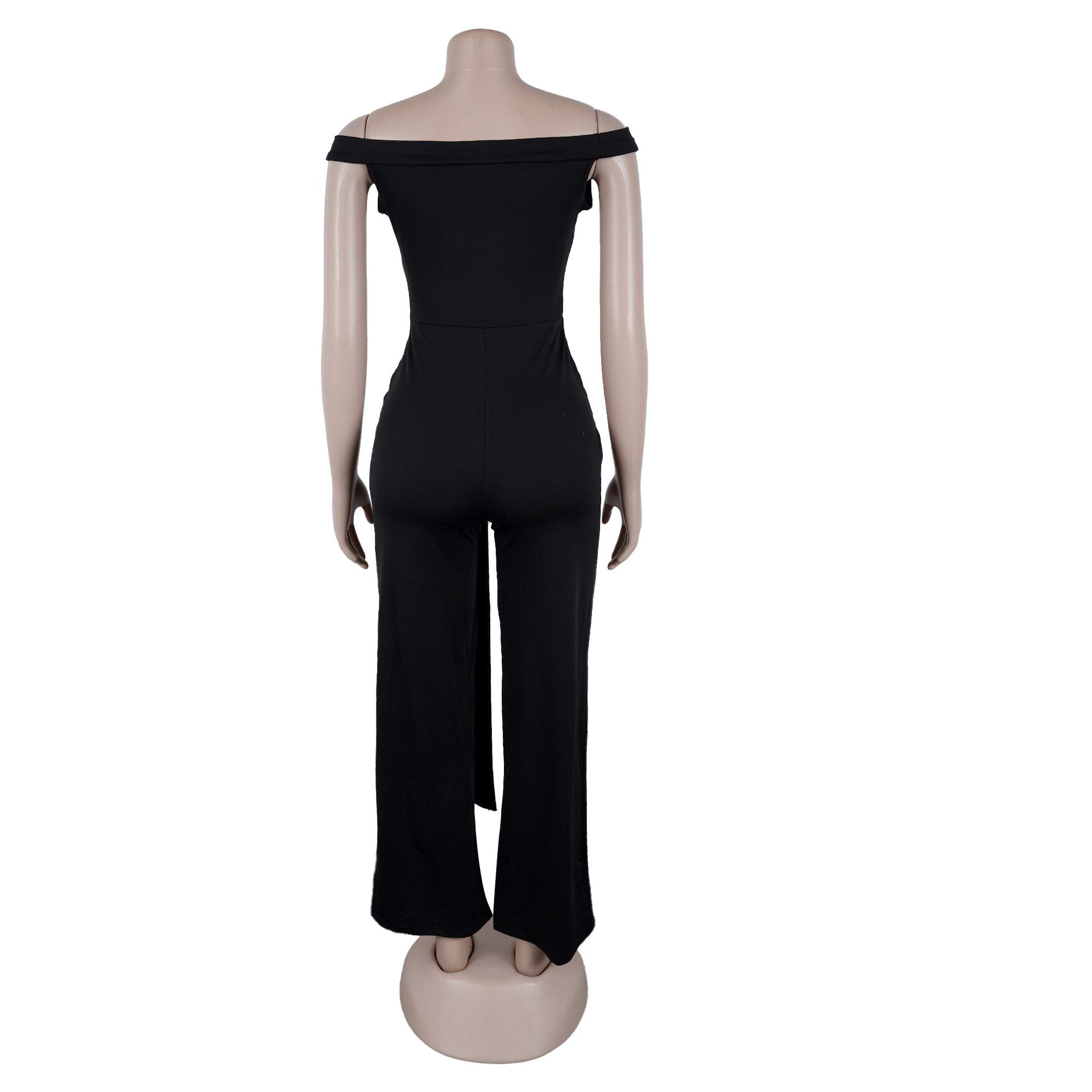 Off-Shoulder Black Jumpsuit