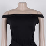 Off-Shoulder Black Jumpsuit