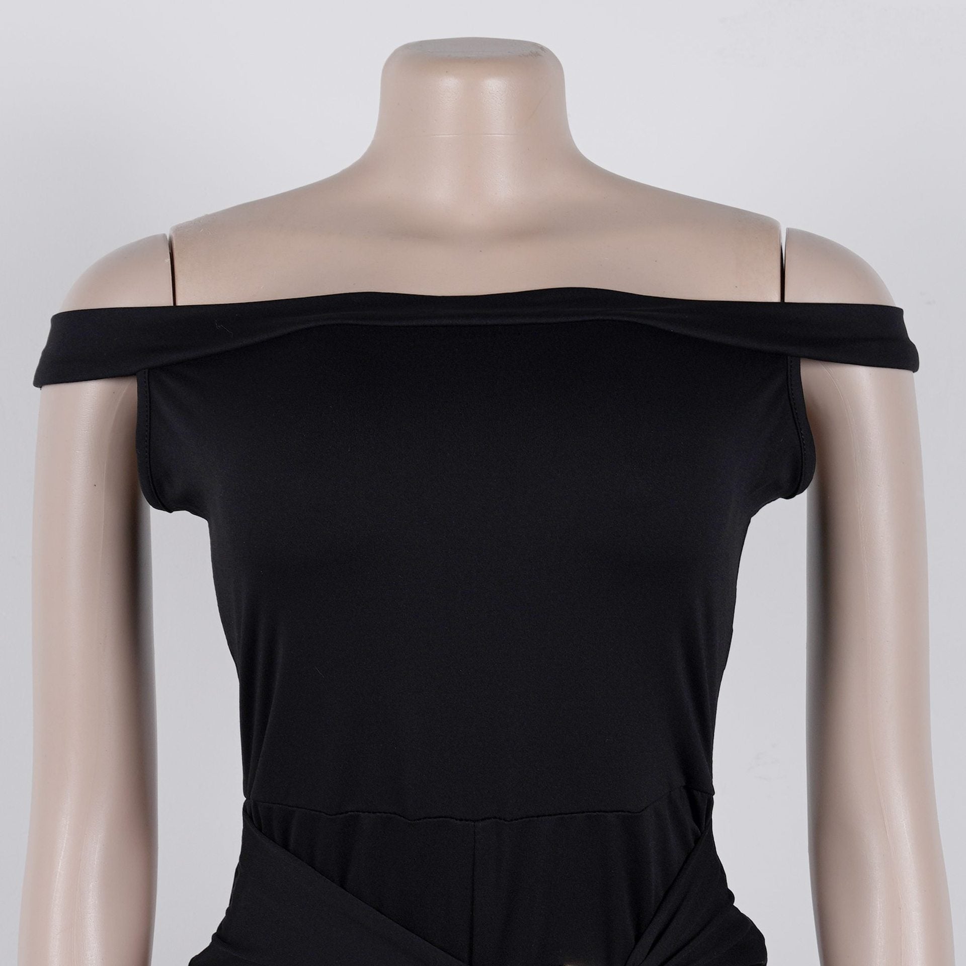 Off-Shoulder Black Jumpsuit