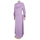 Elegant Maxi Dress with Draped Neckline