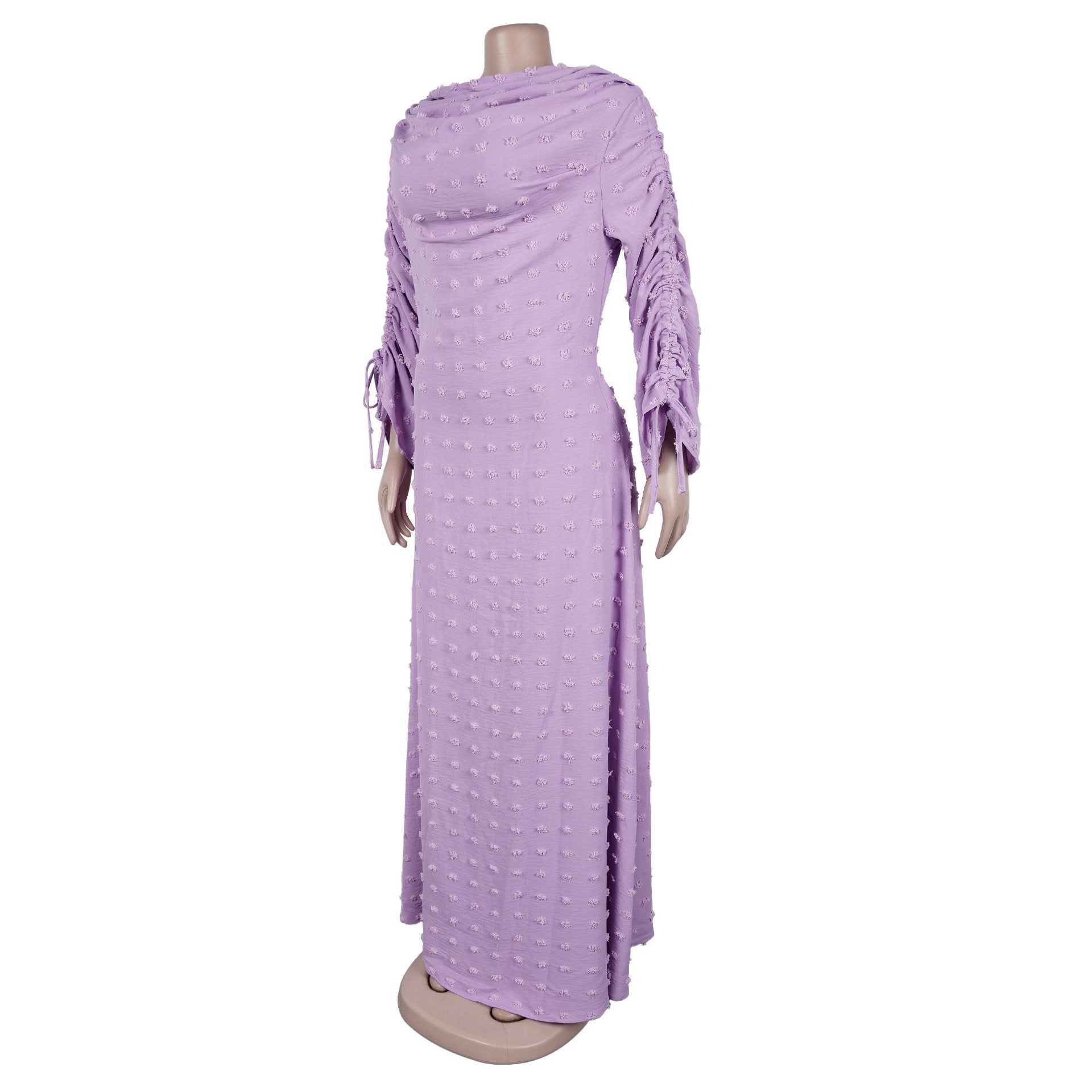 Elegant Maxi Dress with Draped Neckline