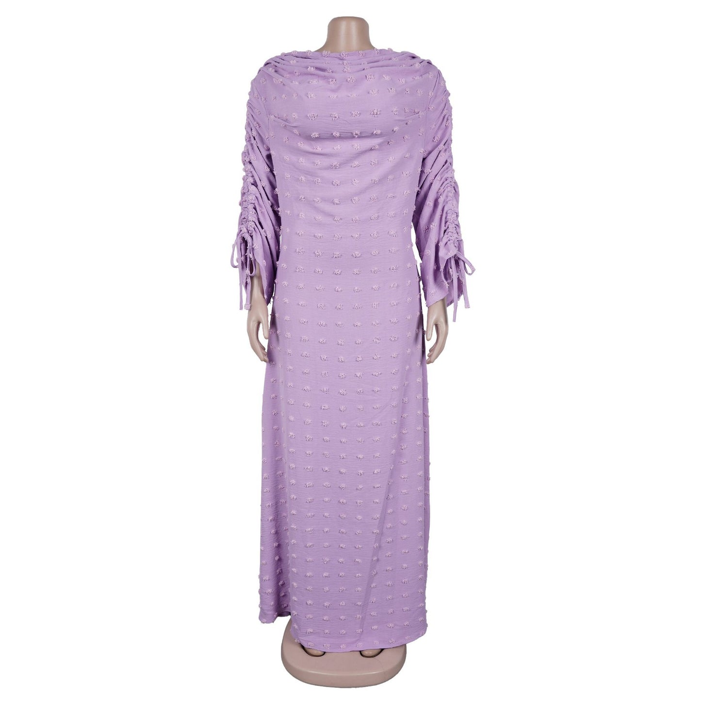 Elegant Maxi Dress with Draped Neckline
