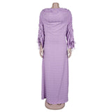 Elegant Maxi Dress with Draped Neckline