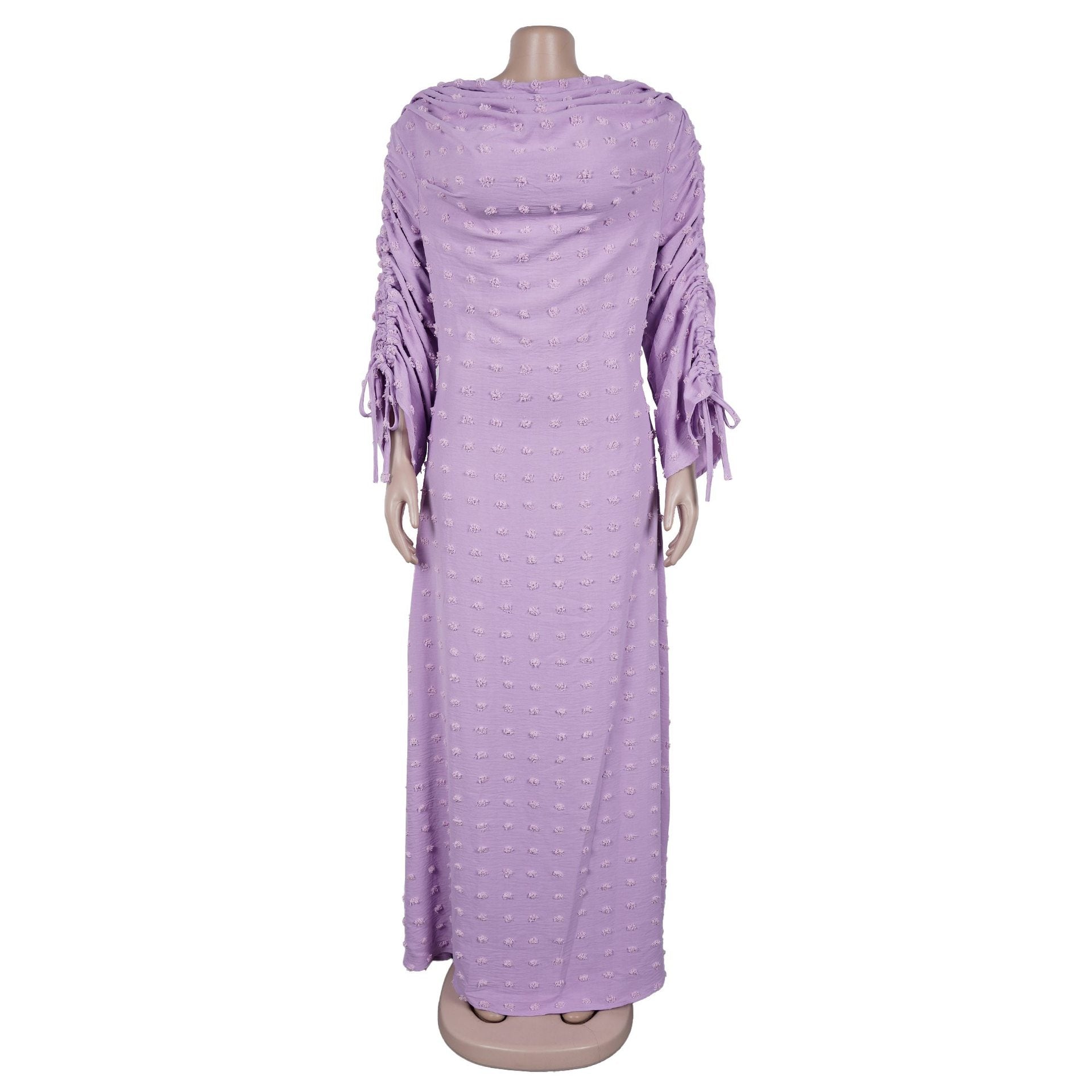 Elegant Maxi Dress with Draped Neckline